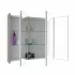 Specchio contenitore Way Rovere chiaro 3 ante a chiusura rallentata e mensole in vetro