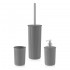 Portascopino WC in plastica Soft Touch Grigio antracite serie Jinko