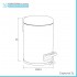 Pattumiera bagno con pedale inox cromo con secchio interno estraibile
