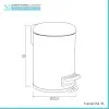 Cestino bagno con pedale in acciaio inox azzurro polvere 3L e secchio interno estraibile
