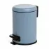 Cestino bagno con pedale in acciaio inox azzurro polvere 3L e secchio interno estraibile