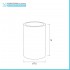 Portaspazzolini bagno beige in resina design moderno serie Sahara