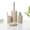 Portasapone bagno in resina beige design moderno linea Sahara