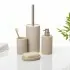 Portasapone bagno in resina beige design moderno linea Sahara