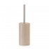 Portascopino bagno in resina beige con particolari in bamboo Sahara