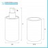 Set accessori bagno moderni beige in resina dispenser + portaspazzolini Sahara