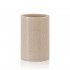 Set accessori bagno moderni beige in resina dispenser + portaspazzolini Sahara