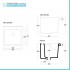 Mobile lavatoio bianco 45x50 cm con vasca in ceramica e kit scarico