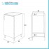 Mobile lavatoio 45x50 in ceramica bianco opaco completo di scarico