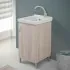 Lavatoio in ceramica 45x50 con mobile Olmo completo di piletta e scarico