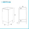 Mobile lavatoio 45x50 in ceramica con strofinatoio bianco opaco