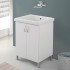 Mobile lavatoio 60x50 cm bianco in ceramica con strofinatoio integrato