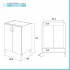 Mobile lavatoio 60x50 cm bianco in ceramica con strofinatoio integrato