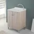 Mobile lavanderia da interno 60 cm olmo con strofinatoio incluso