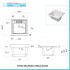 Mobile lavatoio 60x50 bianco con asse strofinatoio e kit scarico