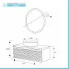 Mobile bagno sospeso 110 cm noce canaletto con lavabo e specchio Ravello