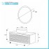 Mobile bagno sospeso 110 cm noce canaletto con lavabo e specchio Ravello