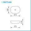 Mobile bagno sospeso noce canaletto 90 cm completo di lavabo e specchio Amalfi
