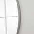 Specchio bagno 80 cm con cornice argento e installazione a parete