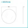 Specchio bagno 80 cm con cornice argento e installazione a parete