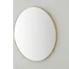 Specchio bagno 80 cm con cornice oro e installazione a parete