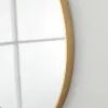 Specchio bagno 80 cm con cornice oro e installazione a parete