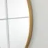Specchio bagno 80 cm con cornice oro e installazione a parete