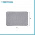 Tappeto per doccia antiscivolo grigio 45x75 cm in poliestere Nuvola