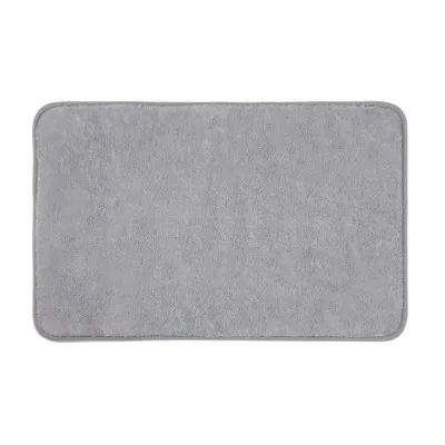 Tappeto doccia grigio 40x60 cm in poliestere antiscivolo Nuvola