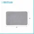 Tappeto doccia grigio 40x60 cm in poliestere antiscivolo Nuvola