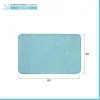 Tappeto bagno antiscivolo 40x60 cm verde acqua in poliestere Nuvola