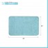 Tappeto bagno antiscivolo 40x60 cm verde acqua in poliestere Nuvola
