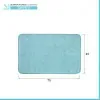 Tappeto antiscivolo bagno 45x75 cm verde acqua in poliestere