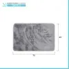 Tappeto doccia antiscivolo grigio 45x75 cm in poliestere 