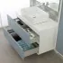 Mobile bagno sospeso 90 Azzurro polvere con lavabo in ceramica Furore