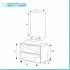 Mobile bagno sospeso 90 Azzurro polvere con lavabo in ceramica Furore