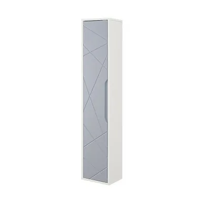 Colonna sospesa da bagno 30x150 azzurro polvere con ripiani Furore