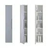 Colonna sospesa da bagno 30x150 azzurro polvere con ripiani Furore