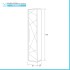 Colonna sospesa da bagno 30x150 azzurro polvere con ripiani Furore