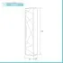 Colonna sospesa da bagno 30x150 azzurro polvere con ripiani Furore