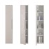 Colonna bagno sospesa h .150 cm Furore tortora con ripiani regolabili