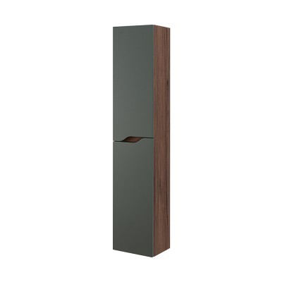 Colonna bagno sospesa 30x150 verde Maiori/Minori con ripiani interni