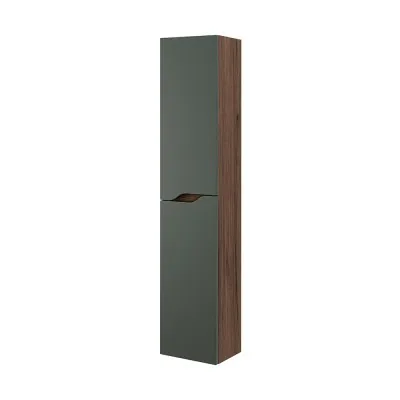 Colonna bagno sospesa 30x150 verde Maiori/Minori con ripiani interni