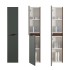 Colonna bagno sospesa 30x150 verde Maiori/Minori con ripiani interni