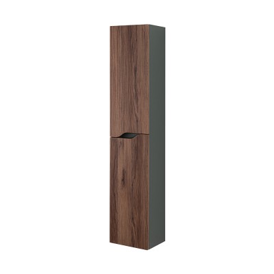 Colonna bagno sospesa alta noce canaletto Minori/Maiori 30x150 cm