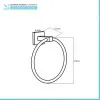 Anello portasalviette nero opaco in acciaio  a parete diametro 15 cm Levante