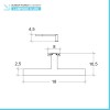 Lampada  LED per specchio 18 cm cromo lucido con doppia installazione