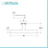 Lampada  LED per specchio 18 cm cromo lucido con doppia installazione