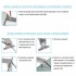 Lampada  LED per specchio 18 cm cromo lucido con doppia installazione
