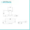 Lampada LED per specchio bagno 30 cm cromo con doppia installazione